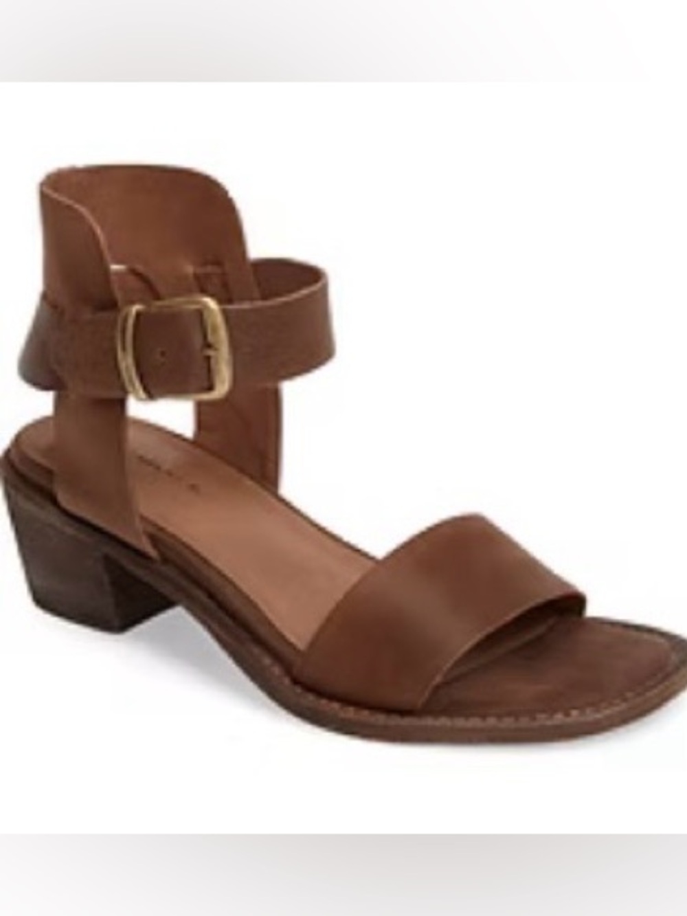Chocolat Blu Brown Leather Ankle-Strap Sandals